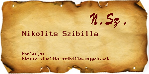 Nikolits Szibilla névjegykártya